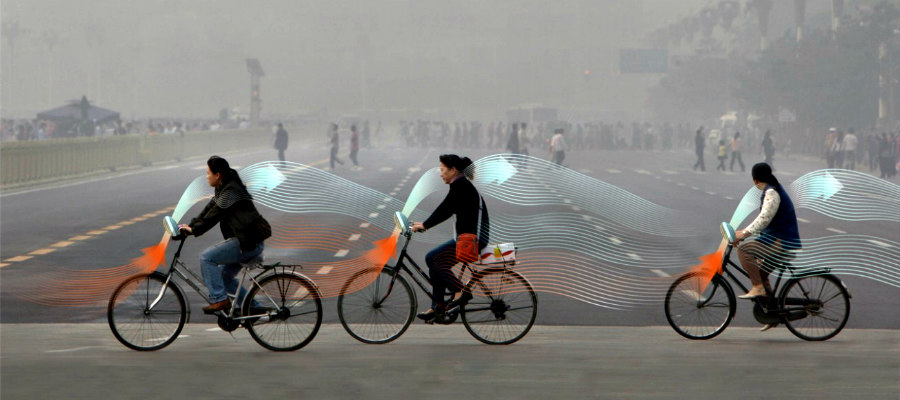 Bicicletas purificadoras de aire
